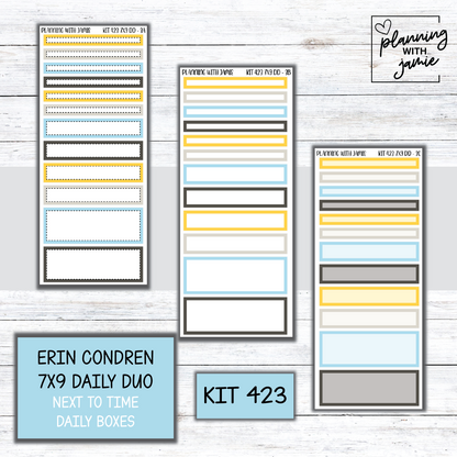 Kit 423 Erin Condren Daily Duo Sticker Kit