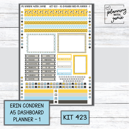 Kit 423 Erin Condren Dashboard Planner Sticker Kit