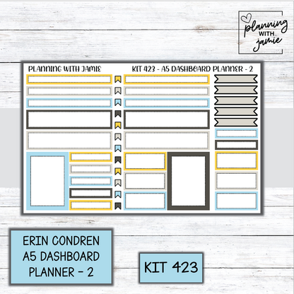 Kit 423 Erin Condren Dashboard Planner Sticker Kit