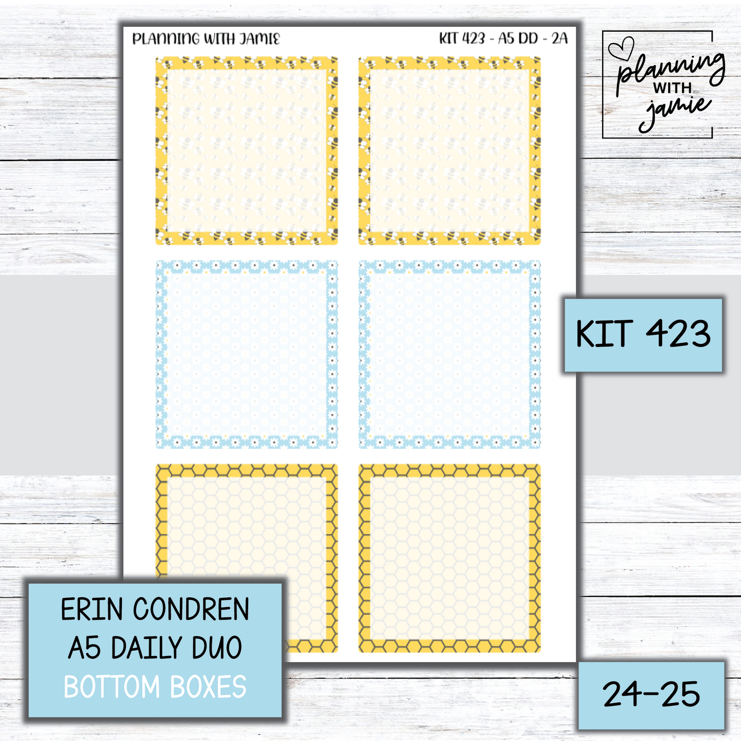 Kit 423 Erin Condren Daily Duo Sticker Kit
