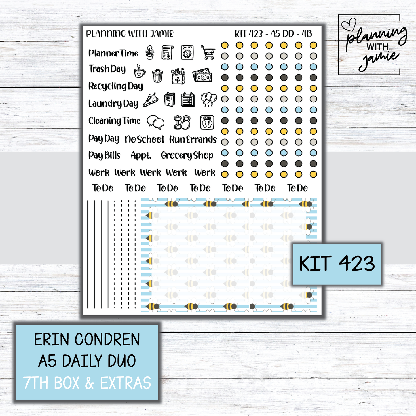 Kit 423 Erin Condren Daily Duo Sticker Kit