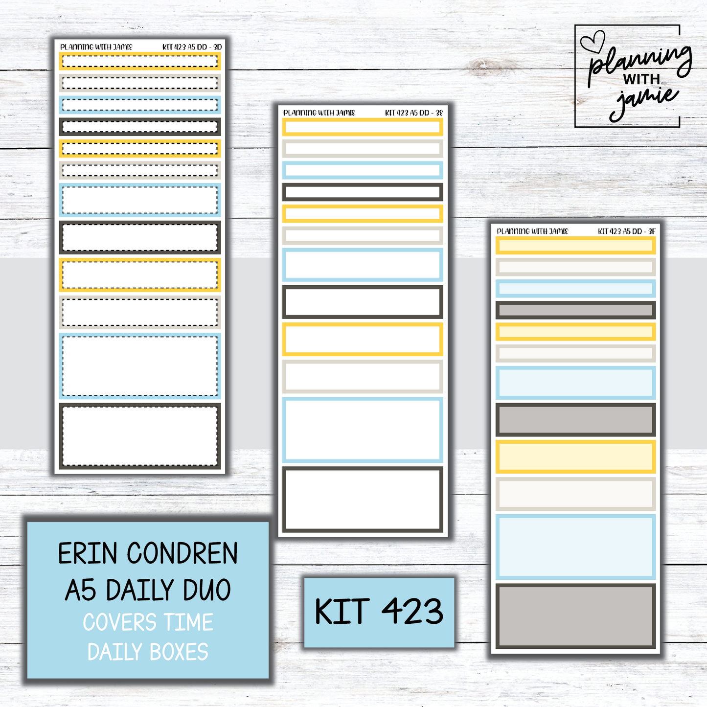 Kit 423 Erin Condren Daily Duo Sticker Kit