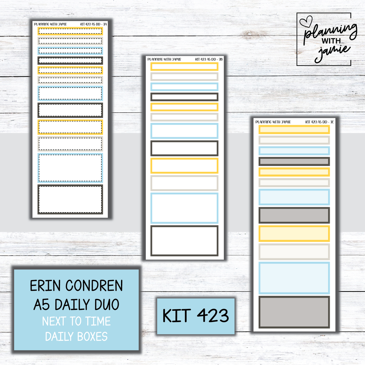 Kit 423 Erin Condren Daily Duo Sticker Kit