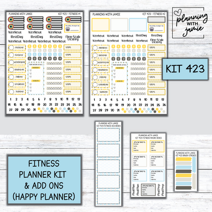 Kit 423 Weekly Fitness Sticker Kit