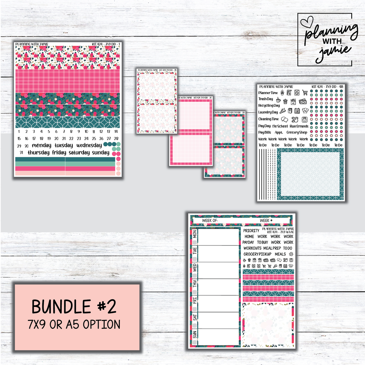 Kit 424 Erin Condren Daily Duo Sticker Kit