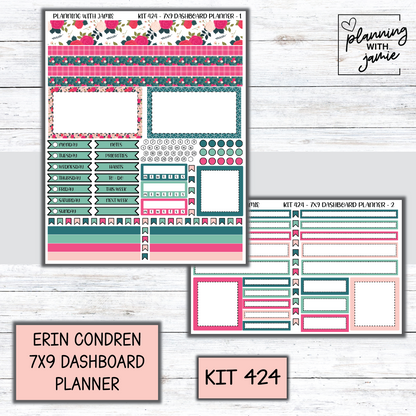 Kit 424 Erin Condren Dashboard Planner Sticker Kit