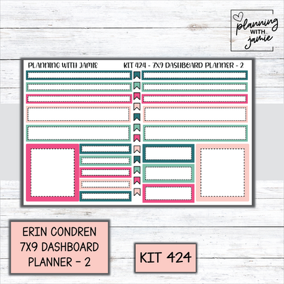 Kit 424 Erin Condren Dashboard Planner Sticker Kit