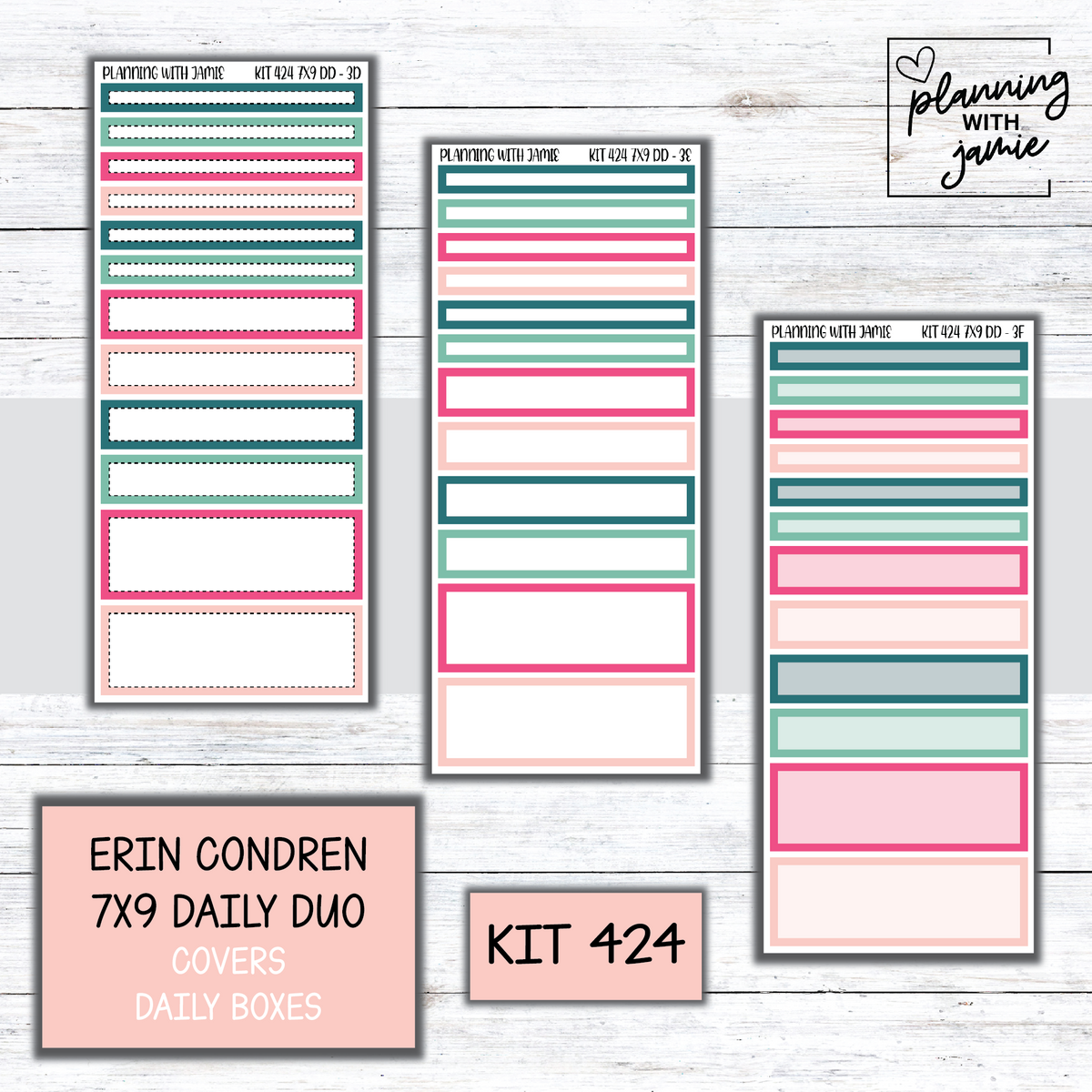 Kit 424 Erin Condren Daily Duo Sticker Kit