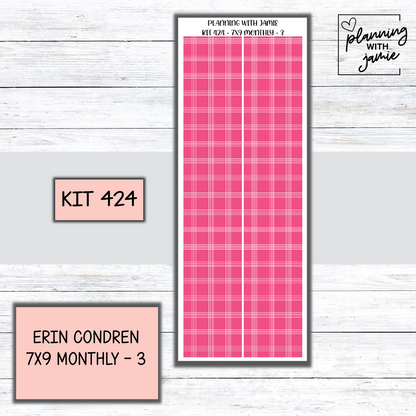 KIT 424 Erin Condren 7X9 OR A5 Monthly Kit