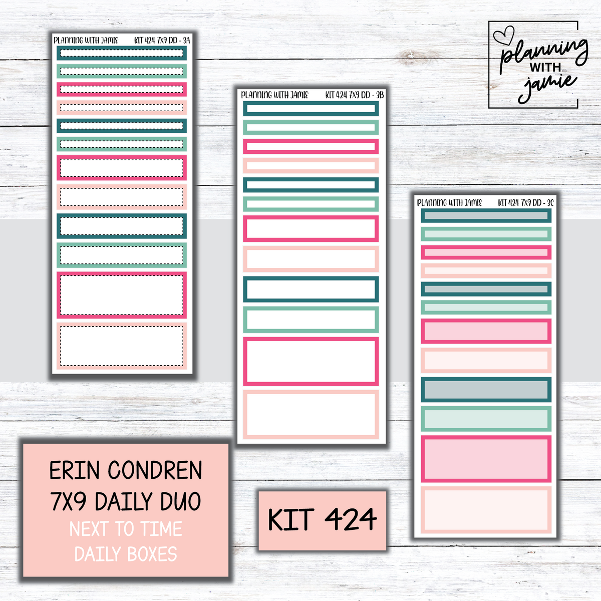 Kit 424 Erin Condren Daily Duo Sticker Kit