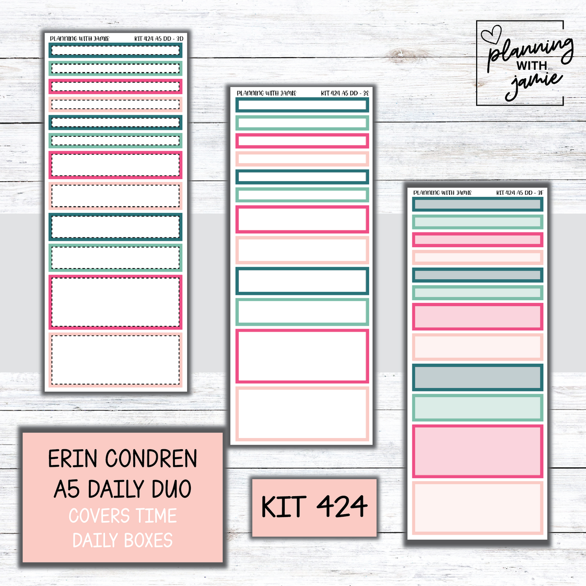 Kit 424 Erin Condren Daily Duo Sticker Kit