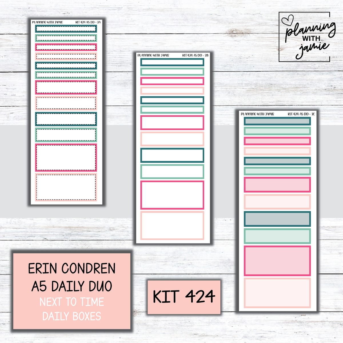 Kit 424 Erin Condren Daily Duo Sticker Kit