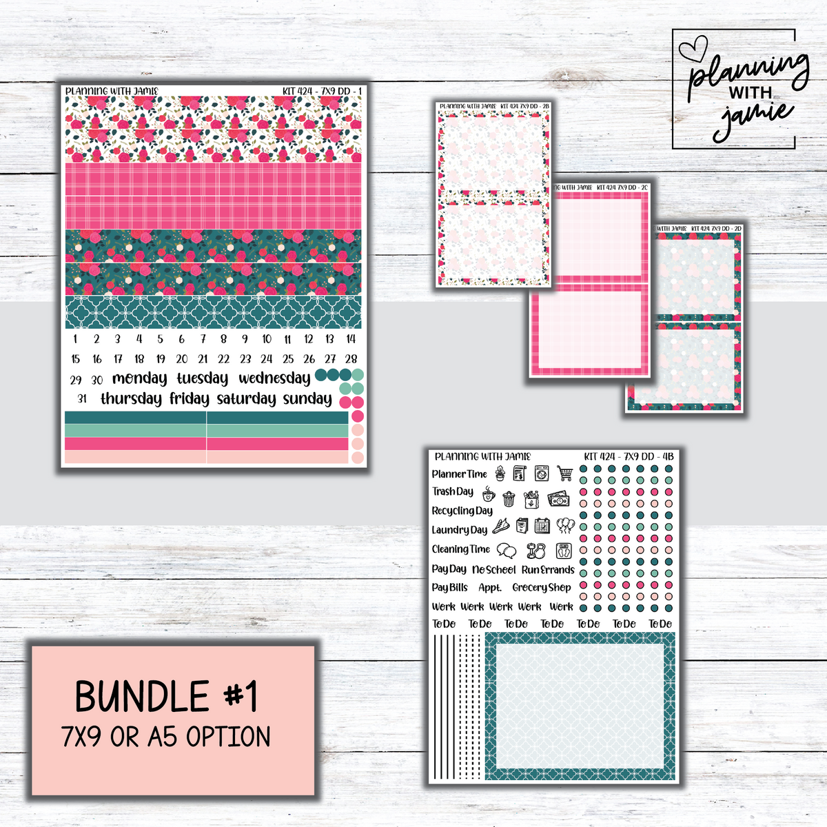 Kit 424 Erin Condren Daily Duo Sticker Kit