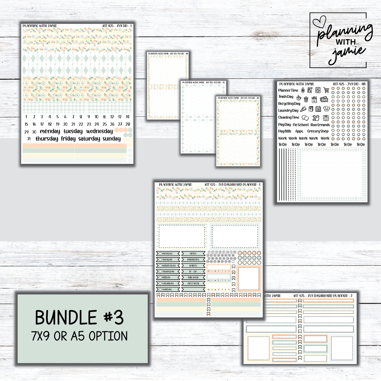Kit 425 Erin Condren Daily Duo Sticker Kit