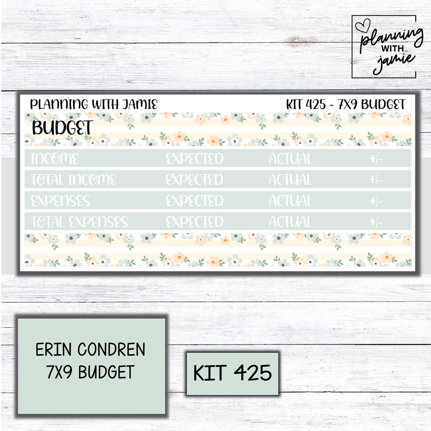 Kit 425 7x9 Budget Sticker Kit