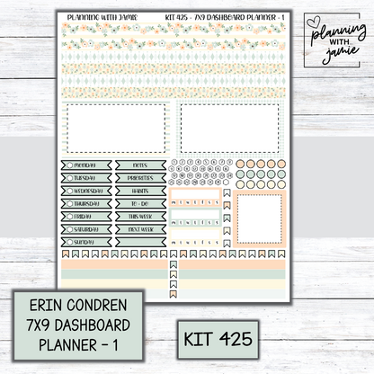 Kit 425 Erin Condren Dashboard Planner Sticker Kit