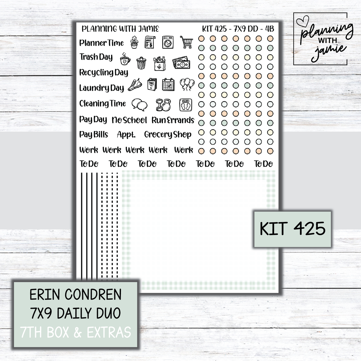 Kit 425 Erin Condren Daily Duo Sticker Kit