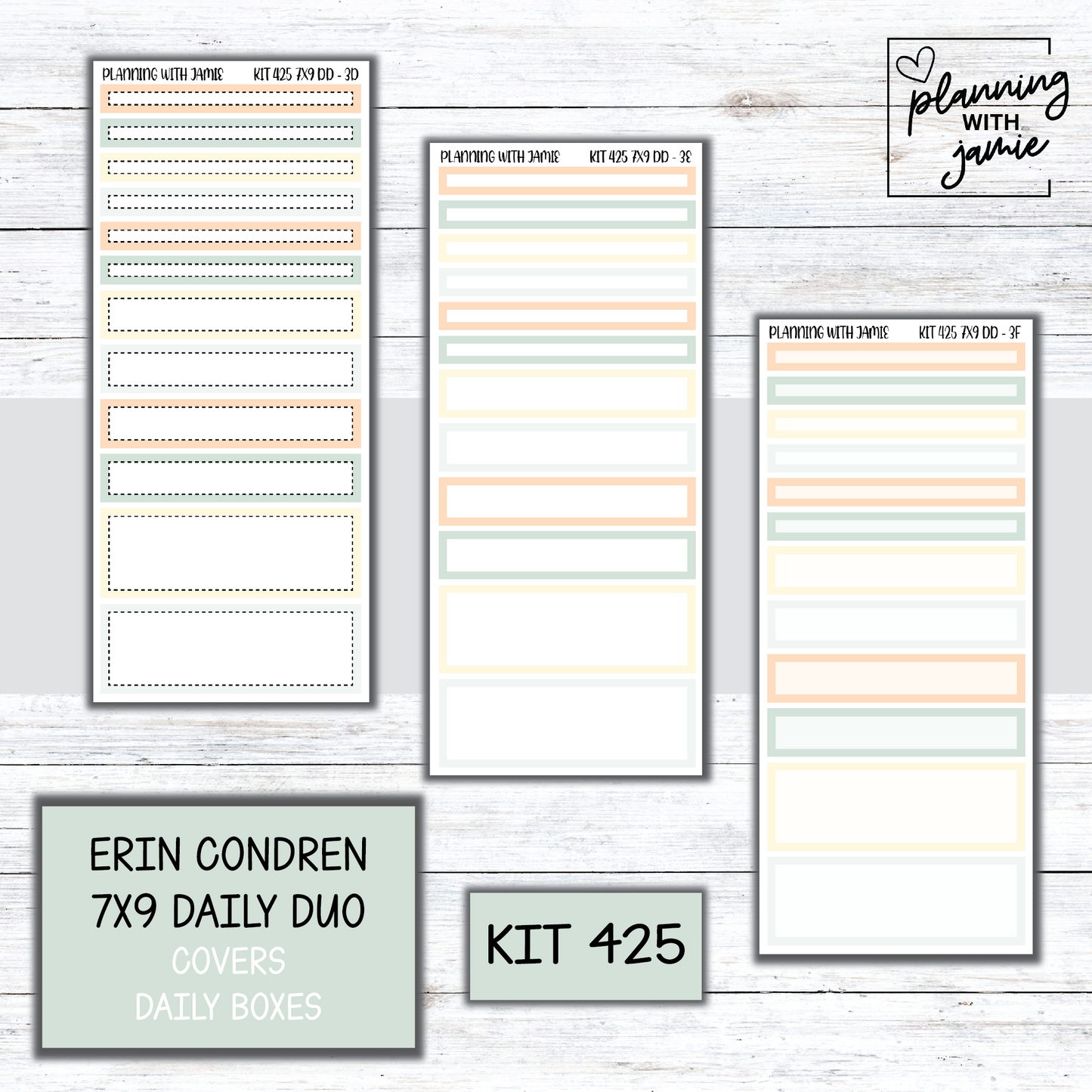 Kit 425 Erin Condren Daily Duo Sticker Kit
