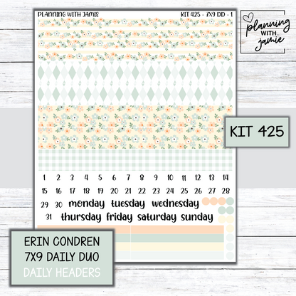 Kit 425 Erin Condren Daily Duo Sticker Kit