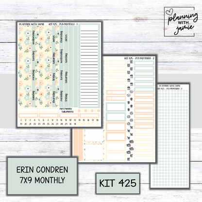 KIT 425 Erin Condren 7X9 OR A5 Monthly Kit