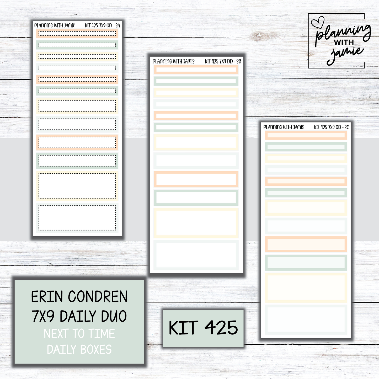 Kit 425 Erin Condren Daily Duo Sticker Kit