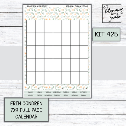 KIT 425 Erin Condren 7X9 Full Page Calendar