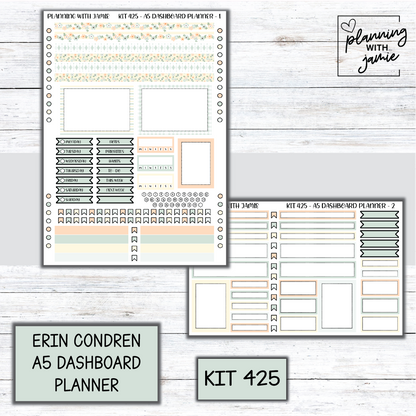 Kit 425 Erin Condren Dashboard Planner Sticker Kit
