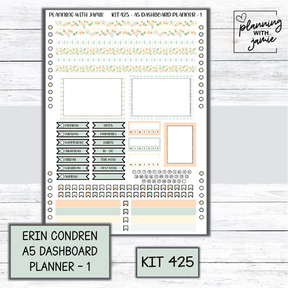 Kit 425 Erin Condren Dashboard Planner Sticker Kit