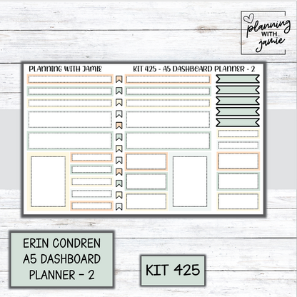Kit 425 Erin Condren Dashboard Planner Sticker Kit