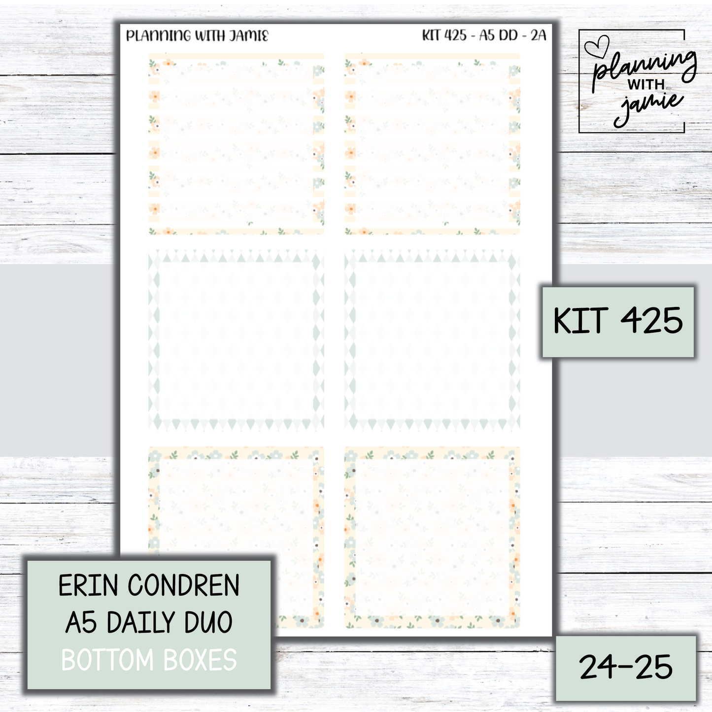 Kit 425 Erin Condren Daily Duo Sticker Kit