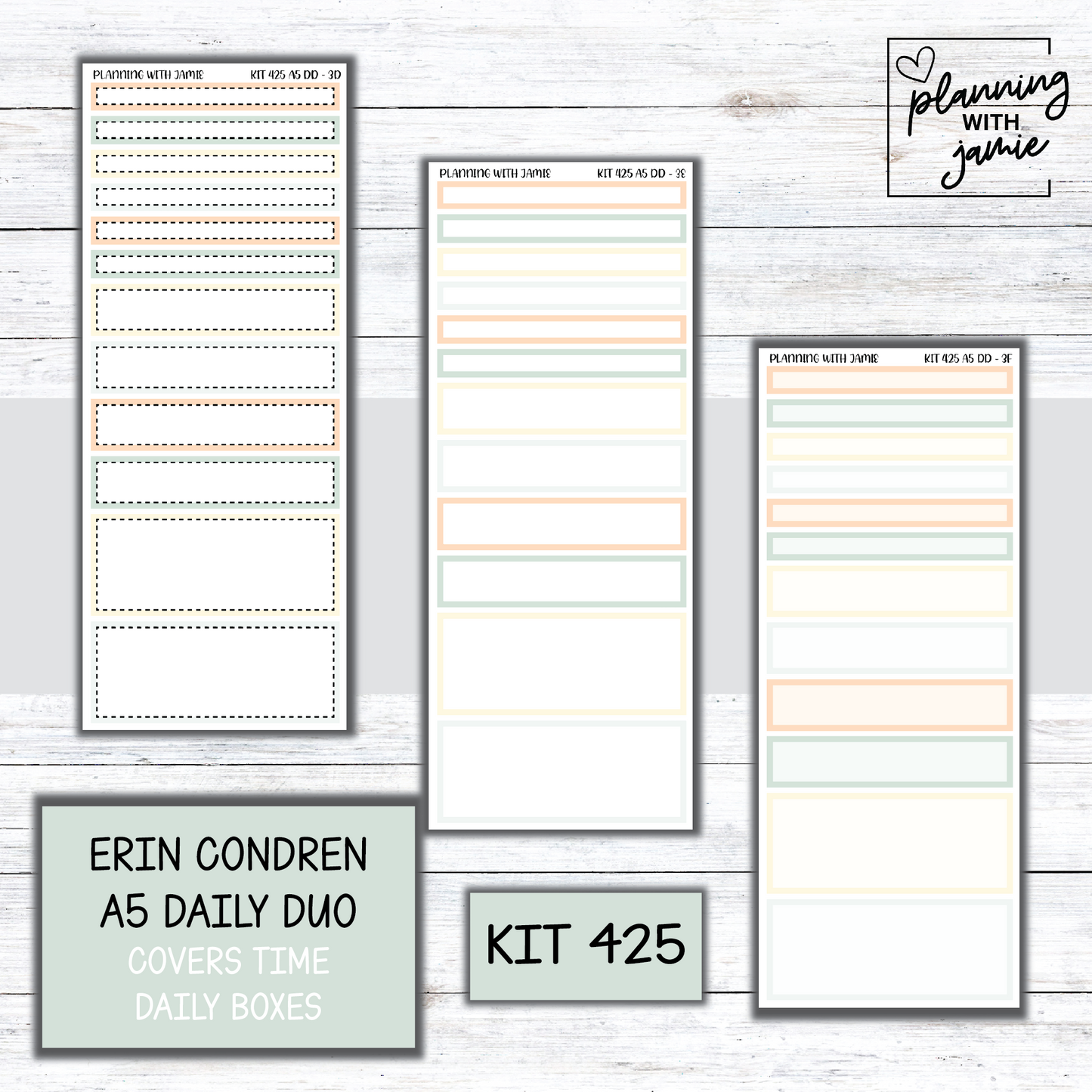 Kit 425 Erin Condren Daily Duo Sticker Kit