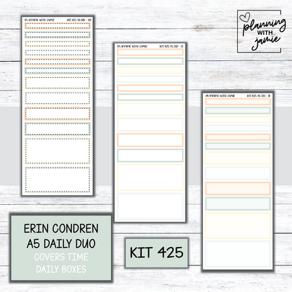 Kit 425 Erin Condren Daily Duo Sticker Kit