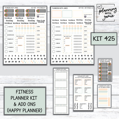 Kit 425 Weekly Fitness Sticker Kit