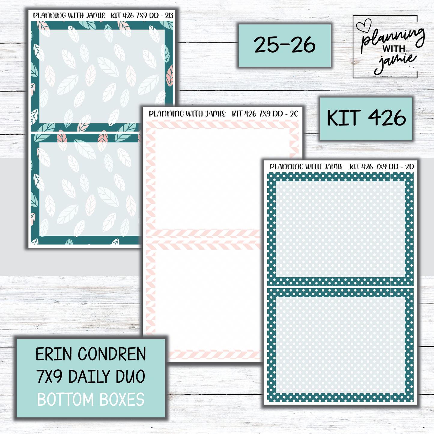 Kit 426 Erin Condren Daily Duo Sticker Kit