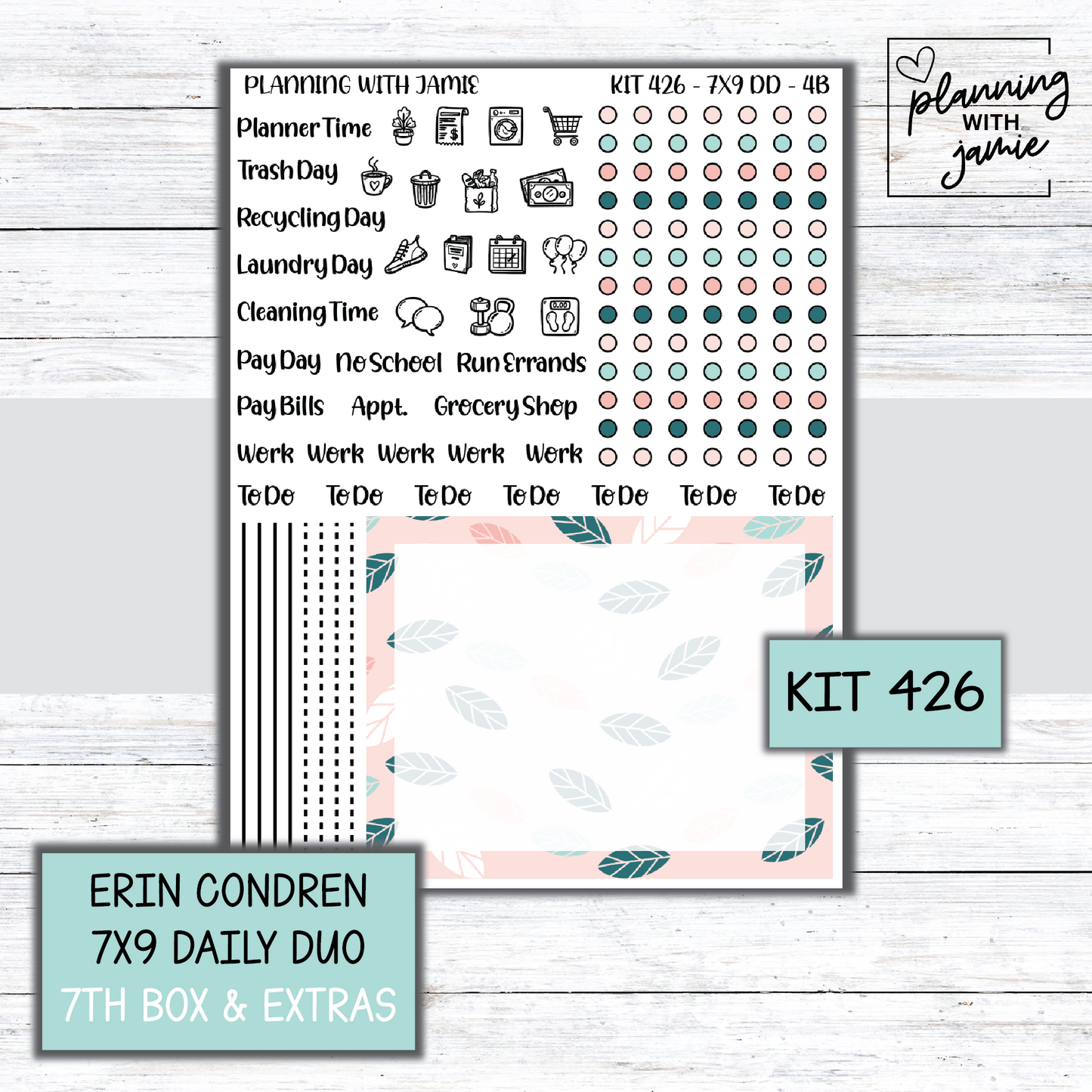 Kit 426 Erin Condren Daily Duo Sticker Kit
