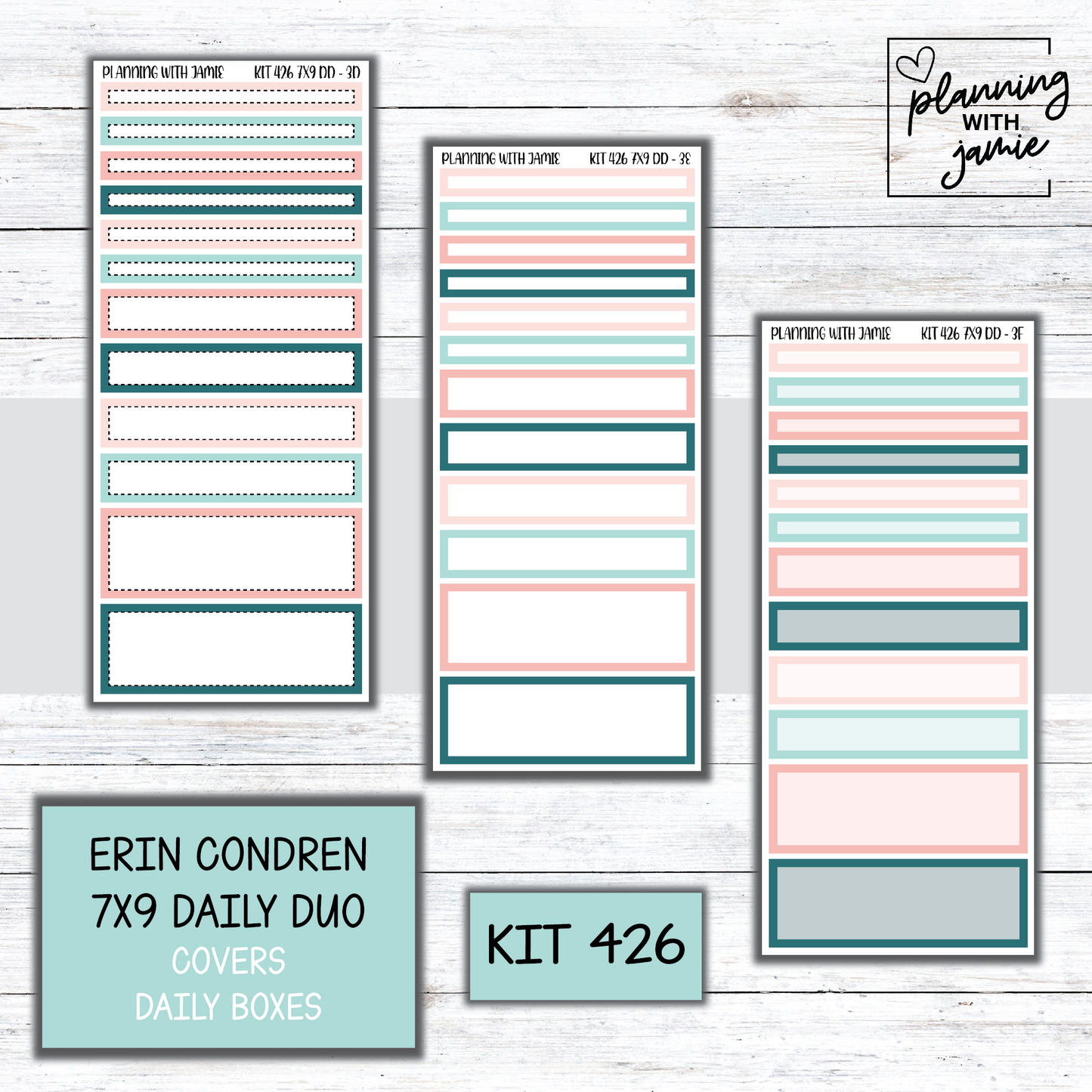 Kit 426 Erin Condren Daily Duo Sticker Kit