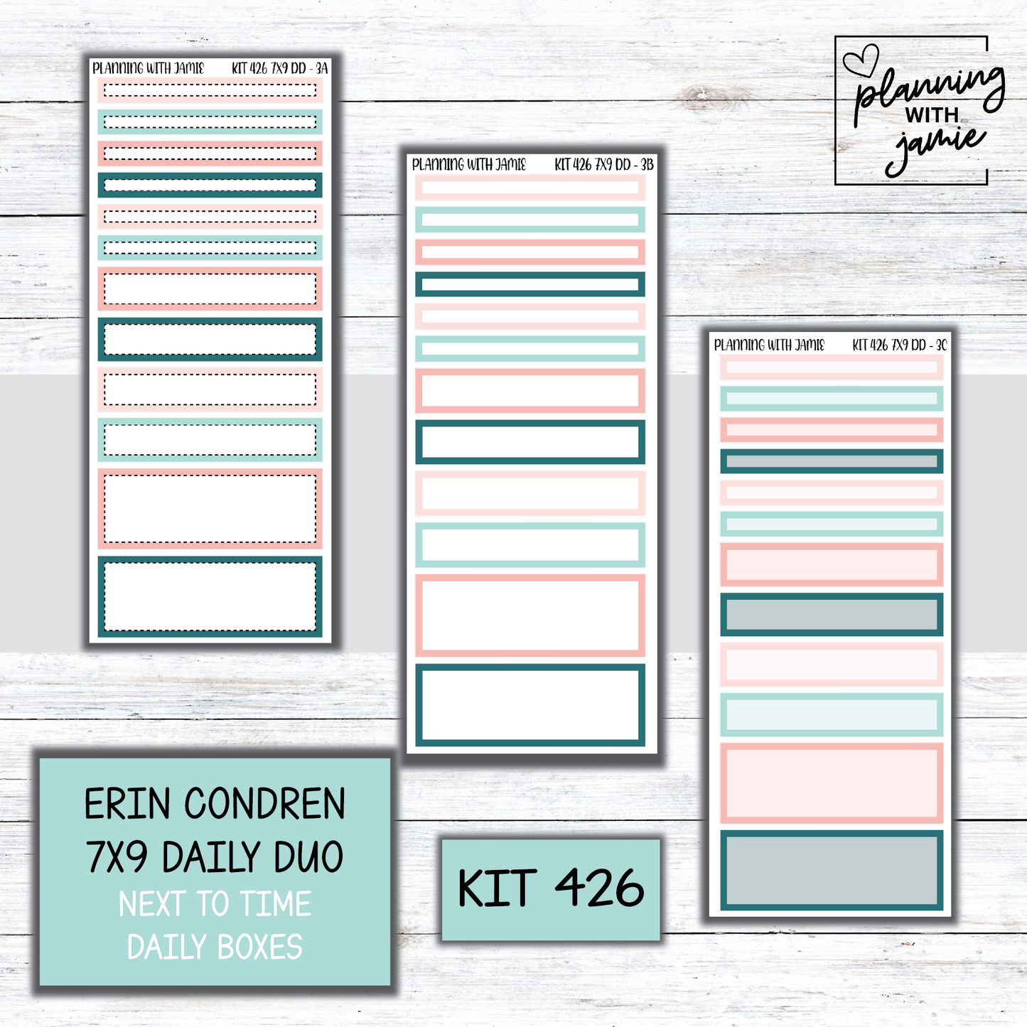 Kit 426 Erin Condren Daily Duo Sticker Kit