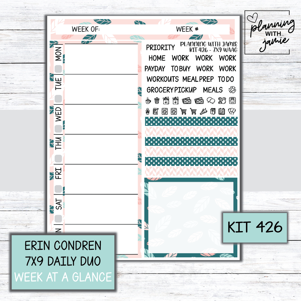 Kit 426 Week At A Glance Sticker