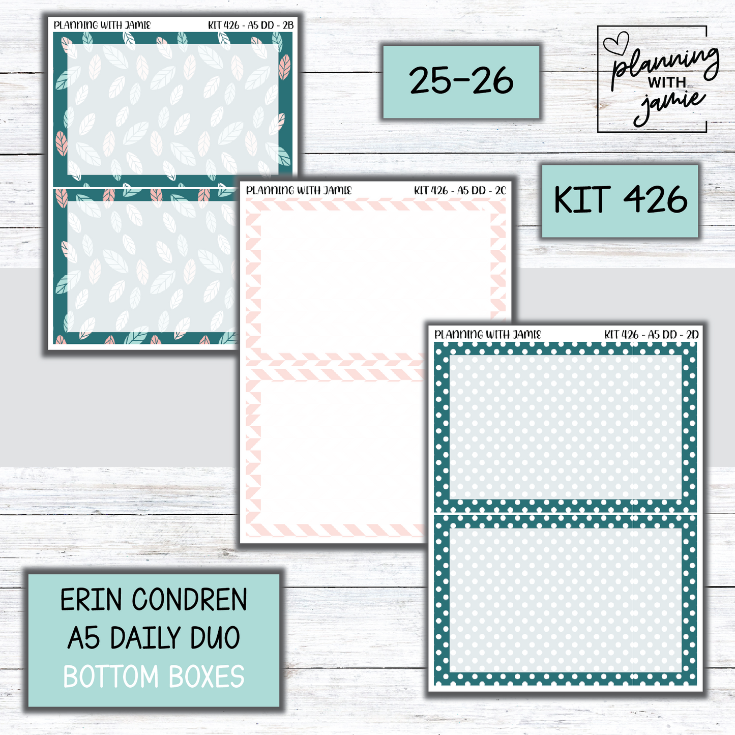 Kit 426 Erin Condren Daily Duo Sticker Kit