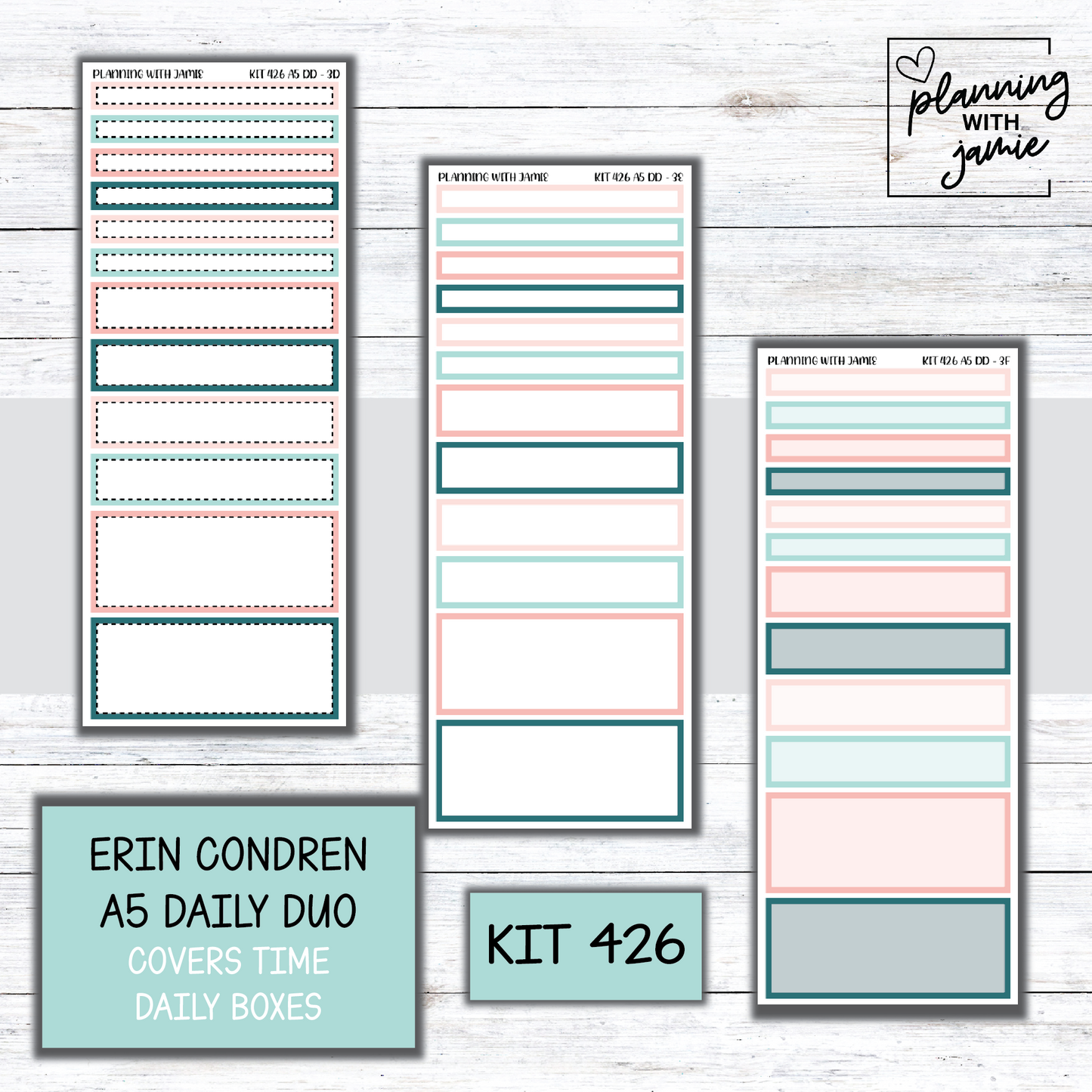 Kit 426 Erin Condren Daily Duo Sticker Kit