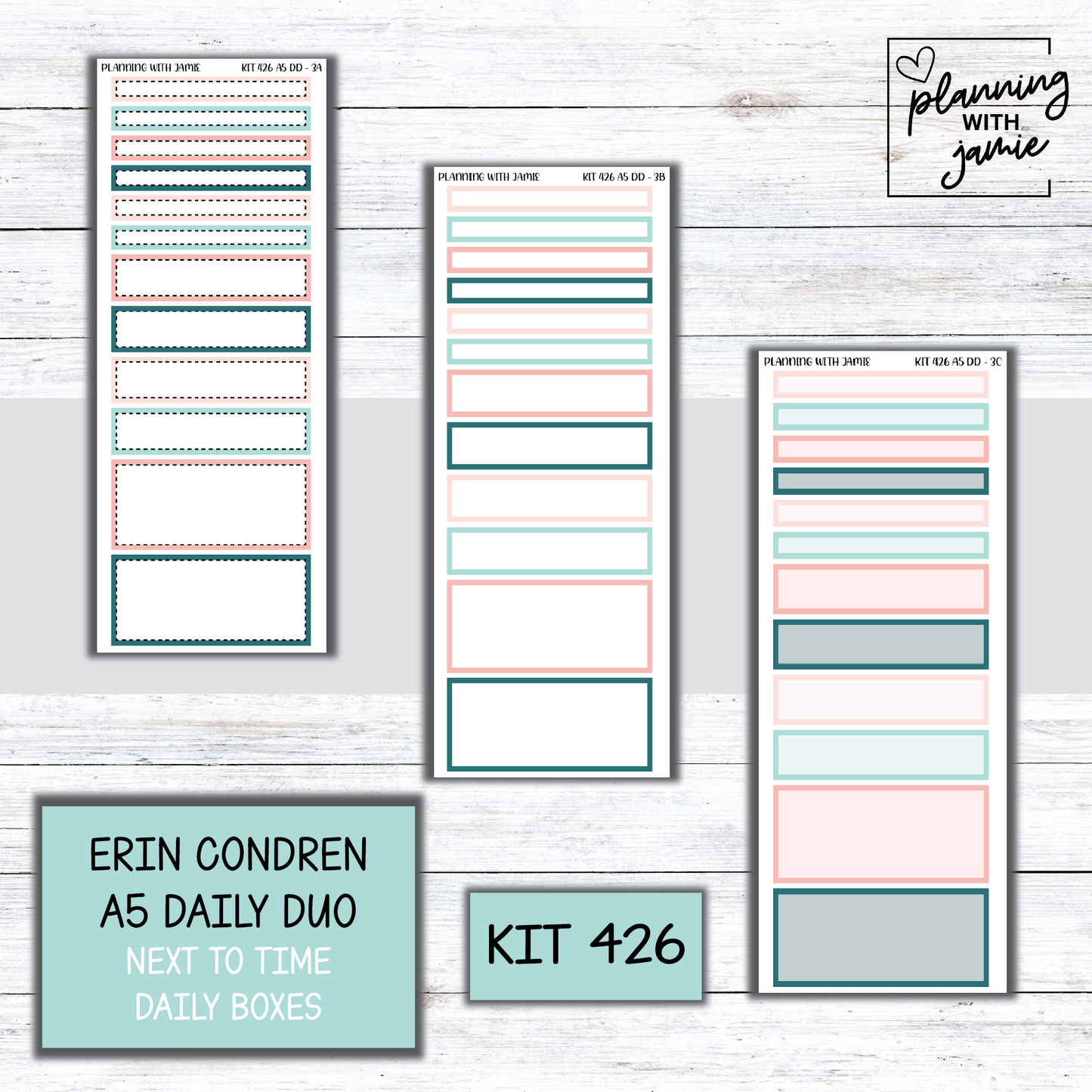 Kit 426 Erin Condren Daily Duo Sticker Kit