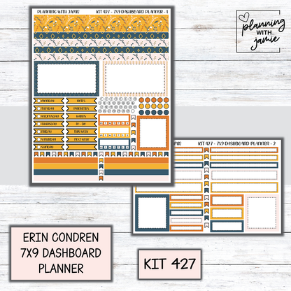 Kit 427 Erin Condren Dashboard Planner Sticker Kit