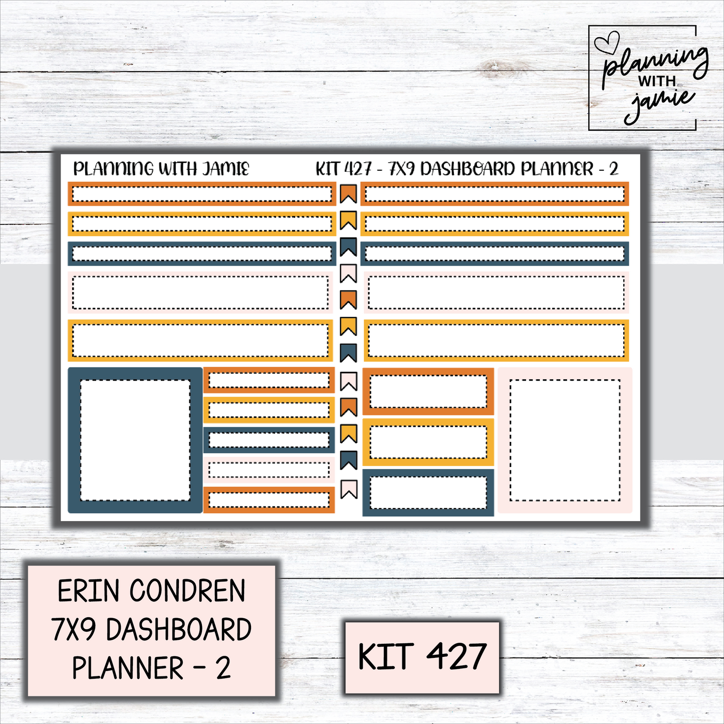 Kit 427 Erin Condren Dashboard Planner Sticker Kit