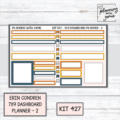 Kit 427 Erin Condren Dashboard Planner Sticker Kit