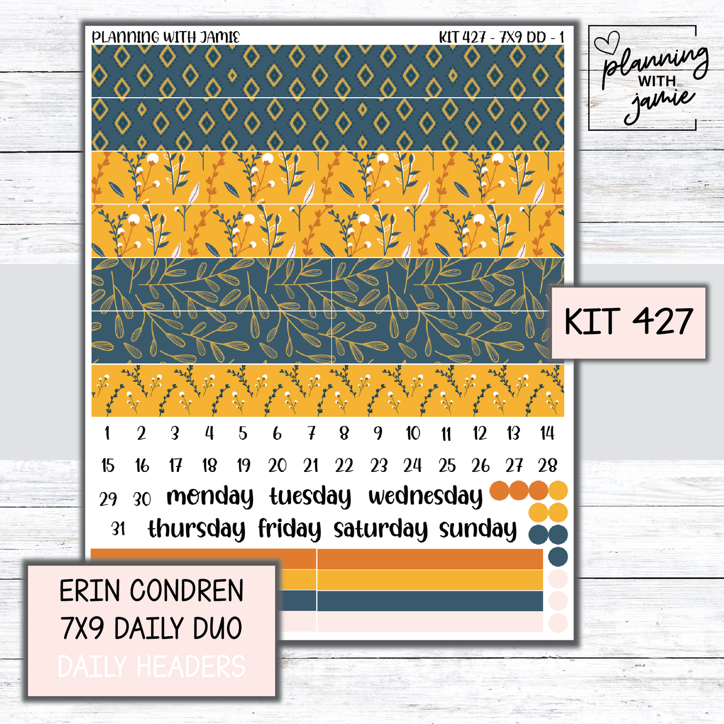 Kit 427 Erin Condren Daily Duo Sticker Kit