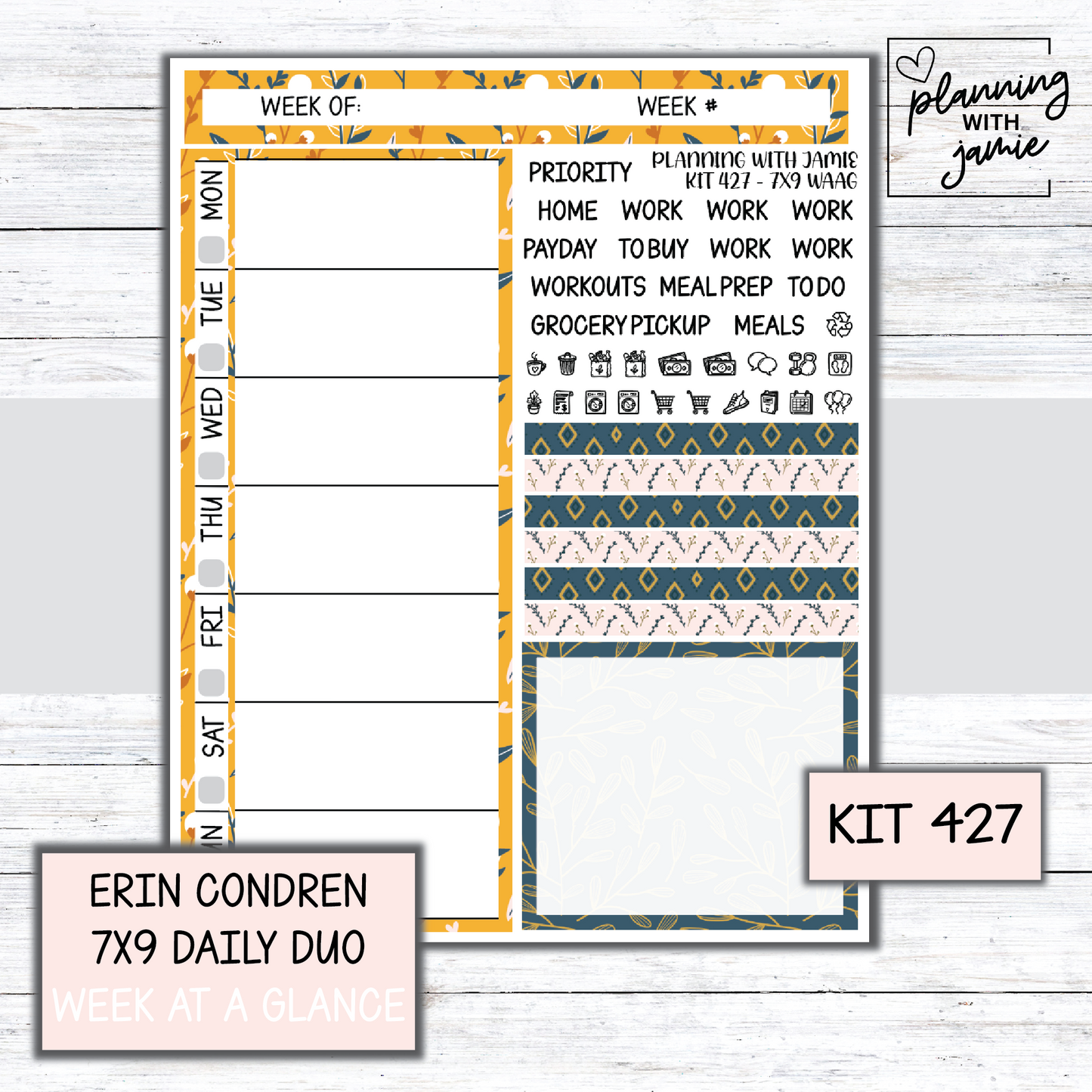 Kit 427 Week At A Glance Sticker