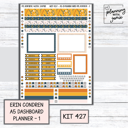 Kit 427 Erin Condren Dashboard Planner Sticker Kit