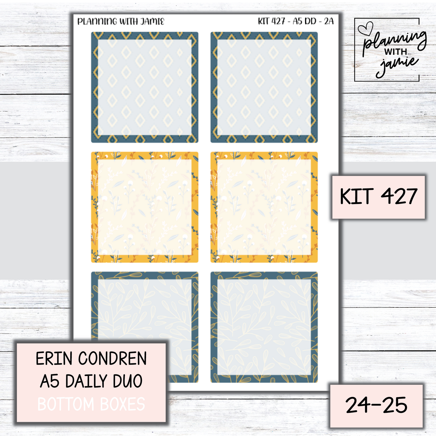 Kit 427 Erin Condren Daily Duo Sticker Kit