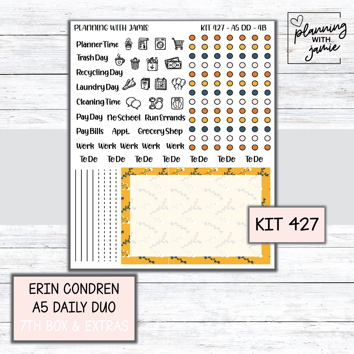 Kit 427 Erin Condren Daily Duo Sticker Kit