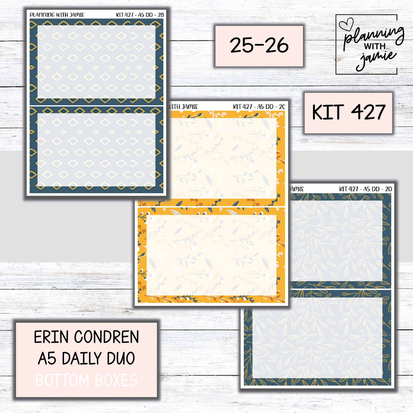 Kit 427 Erin Condren Daily Duo Sticker Kit